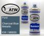 Preview: Ford, Charcoal Blue Metallic, KW / M6855: 400ml Sprühdose + 400ml Klarlack - Set, von ATW Autoteile West.